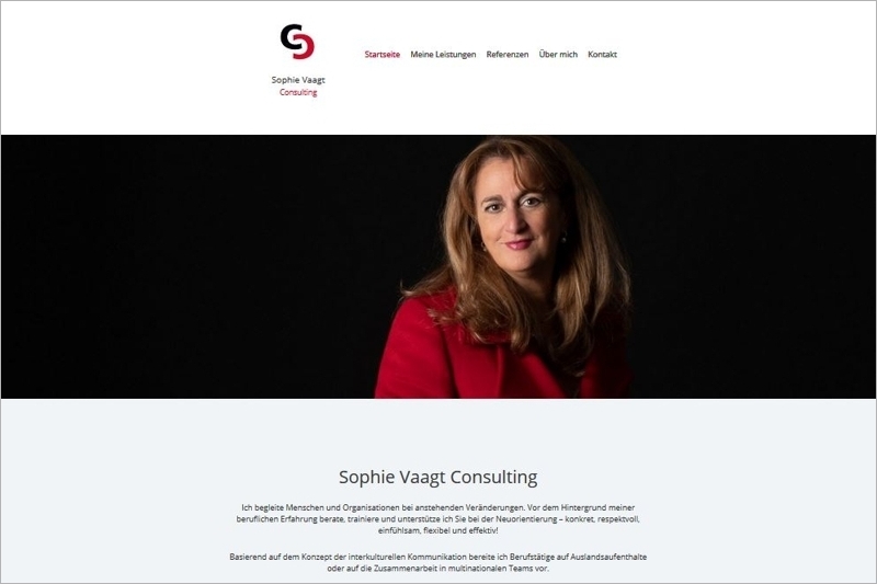 Hofmeier Webdesign Referenz Sophie Vaagt Consulting
